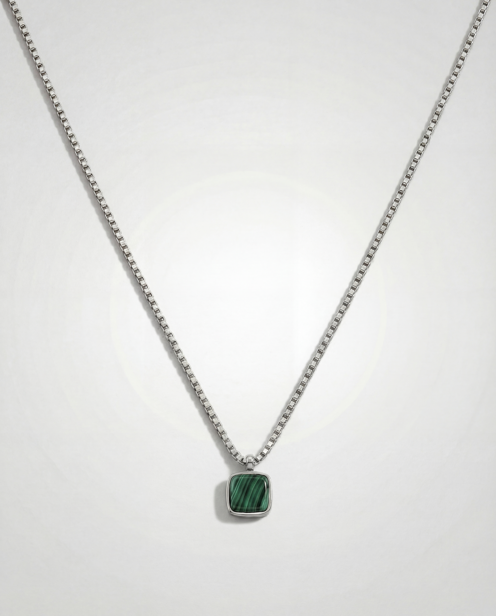 Verdant Stone Pendant — Silver