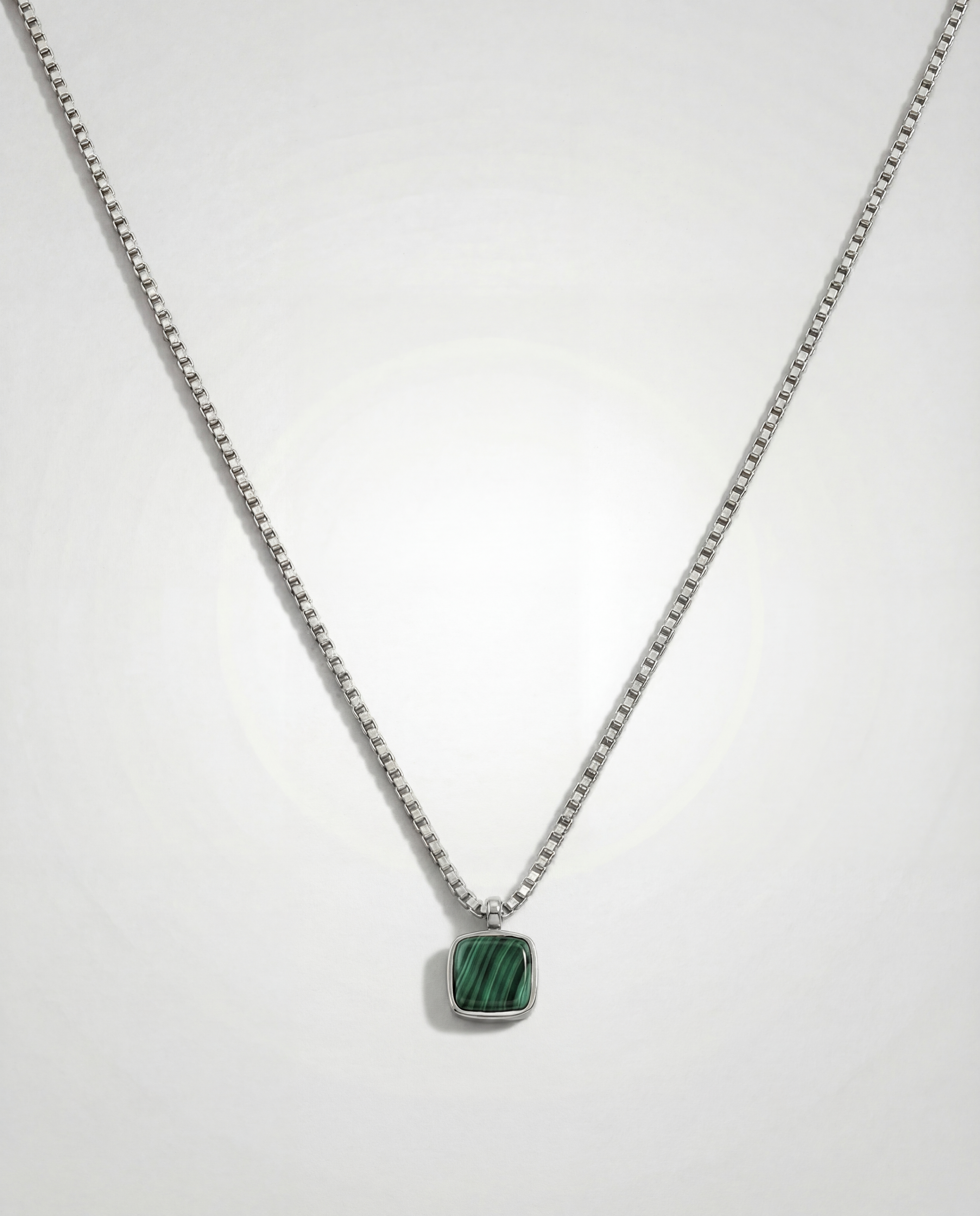 Verdant Stone Pendant — Silver