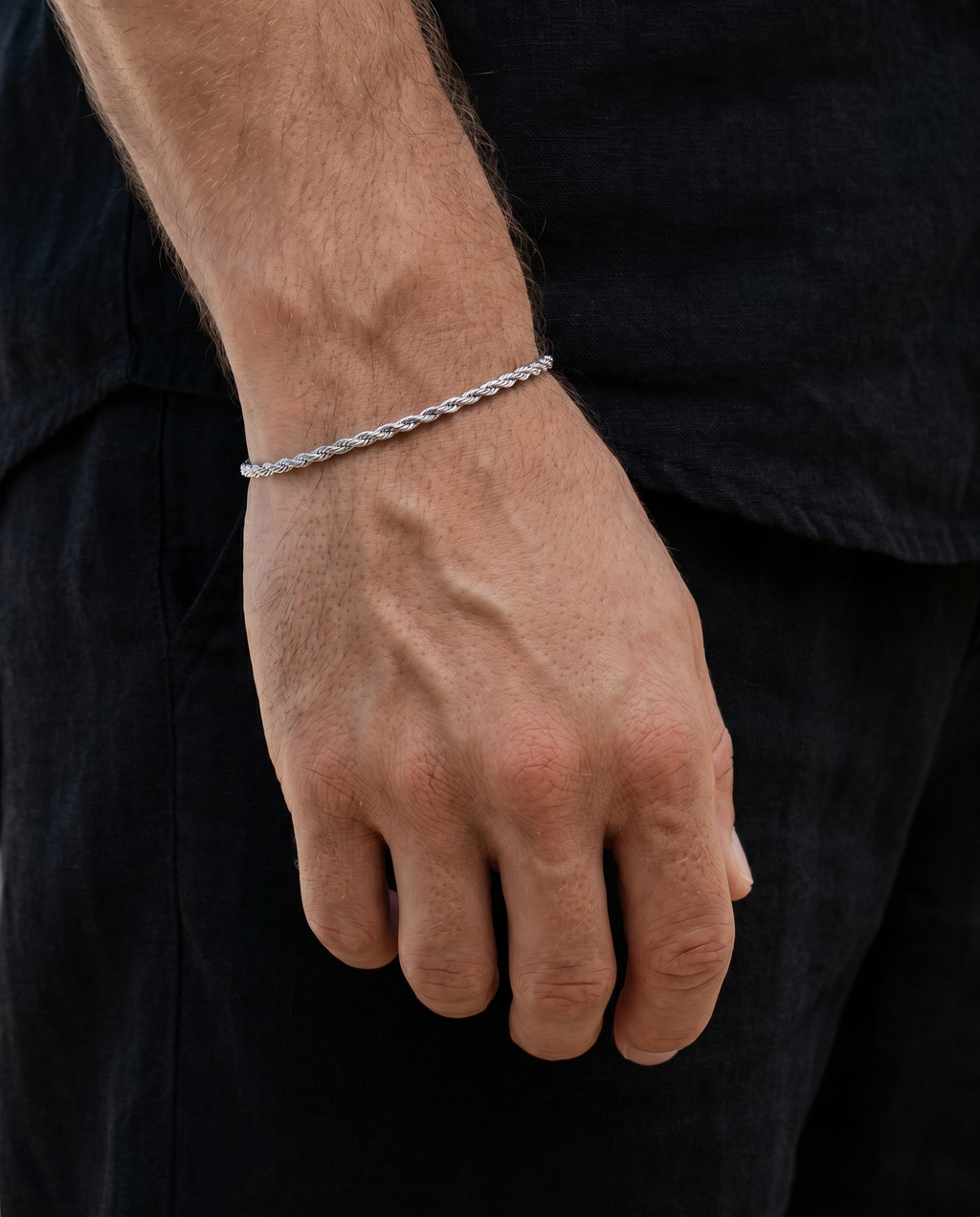 Rope Chain Bracelet — Silver