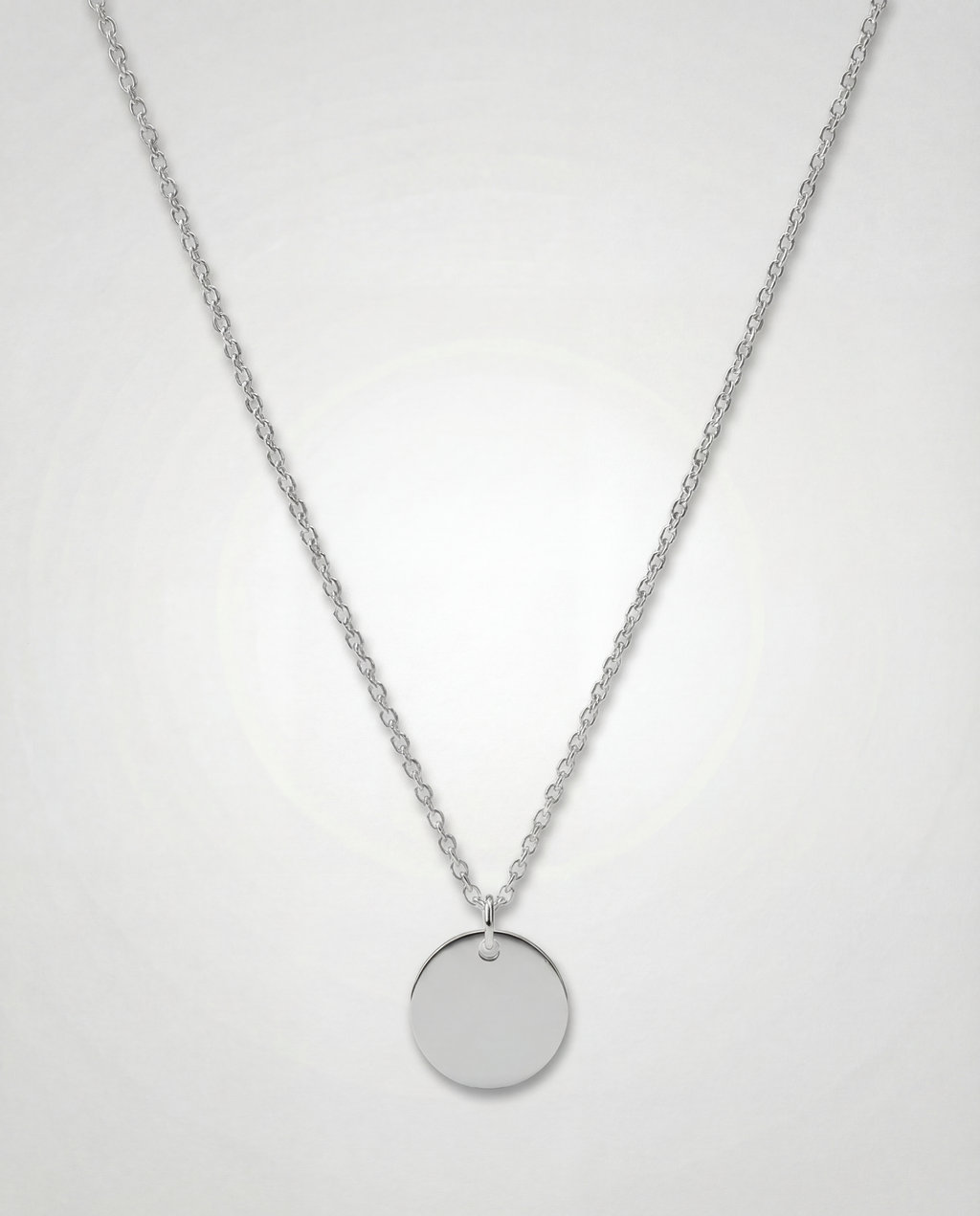 Coin Pendant Necklace — Silver