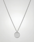 Coin Pendant Necklace — Silver