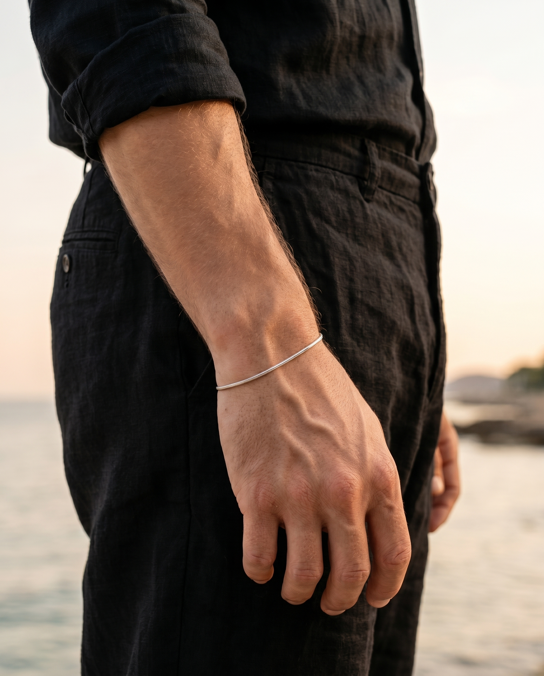 Snake Chain Bracelet — Silver
