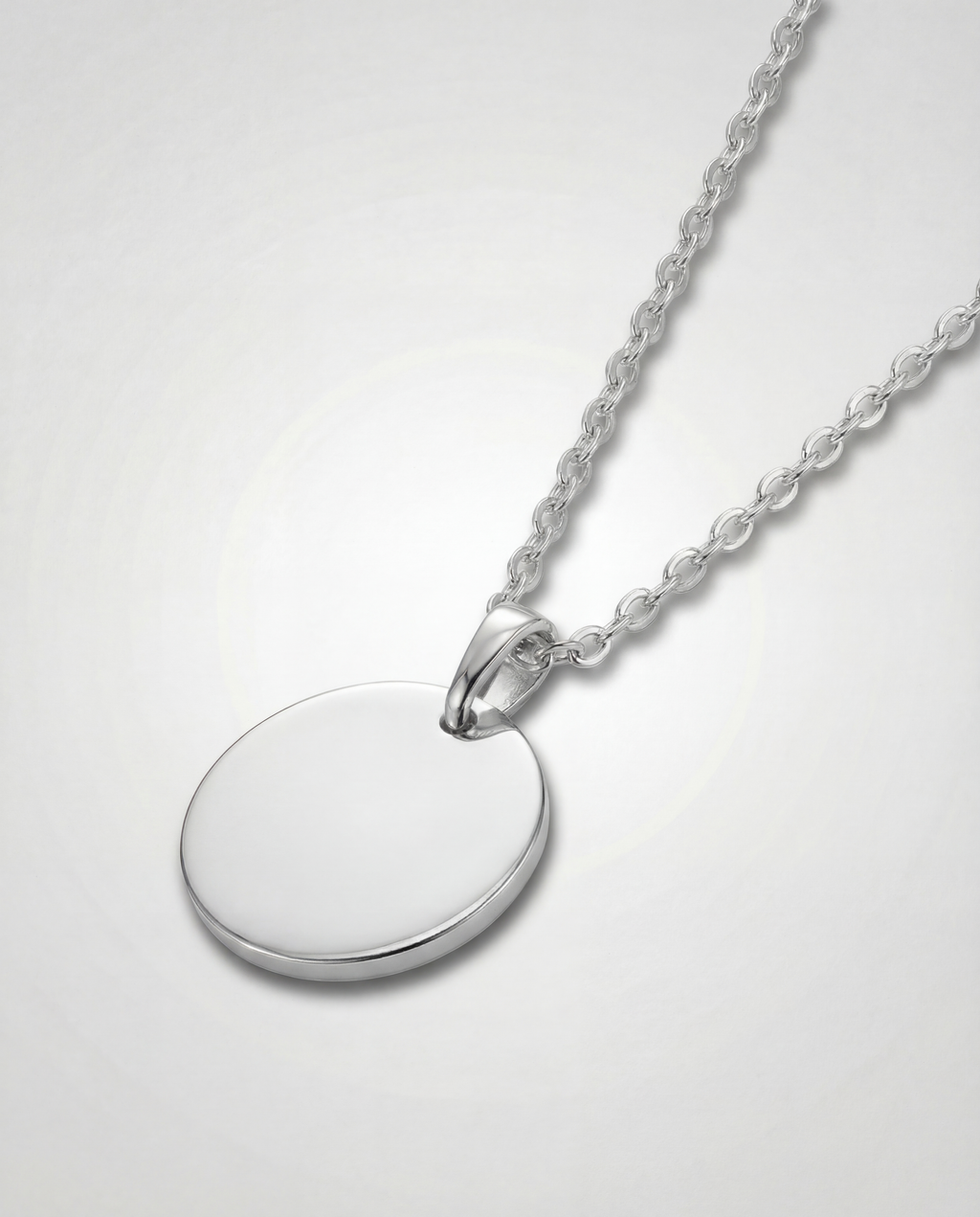 Coin Pendant Necklace — Silver