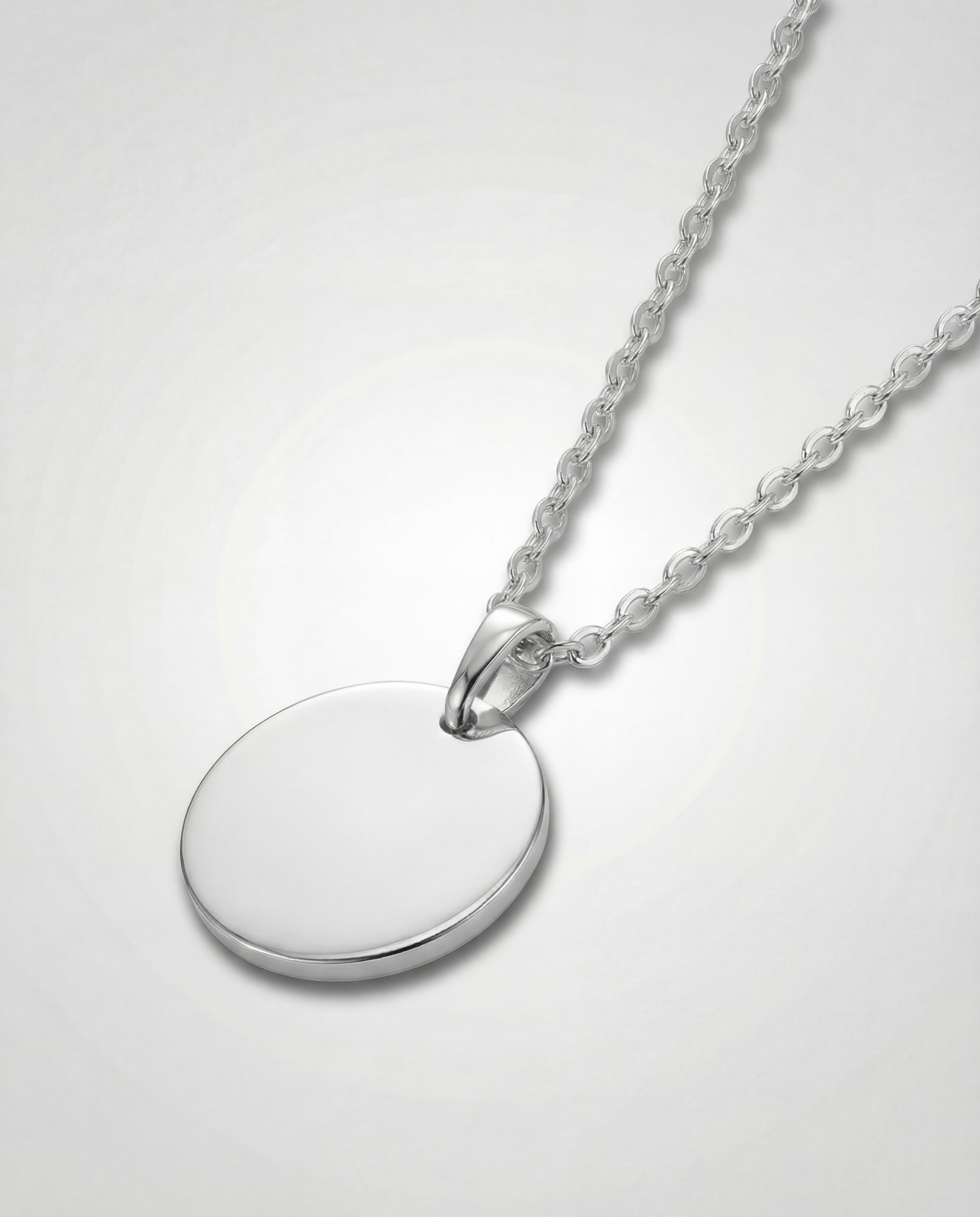 Coin Pendant Necklace — Silver